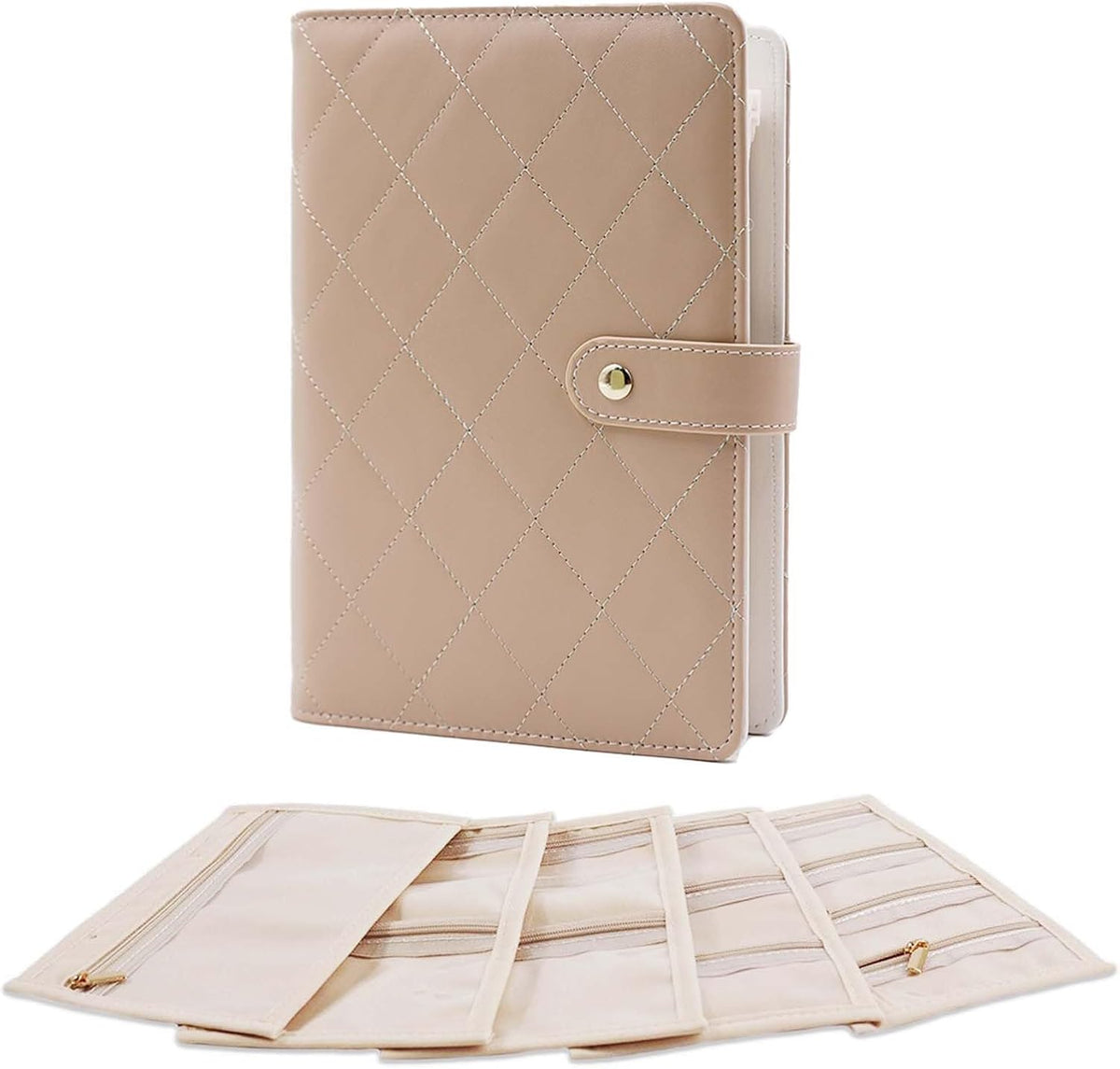 Travel Jewelry Organizer Case , Portable Jewelry Organizers Storage Book, Compact Jewelry Roll for Earrings, Rings, Necklaces - Perfect Jewelry Travel Bag for Women