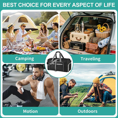40L Foldable Duffle Bag, Travel & Weekender, Overnight, Gym