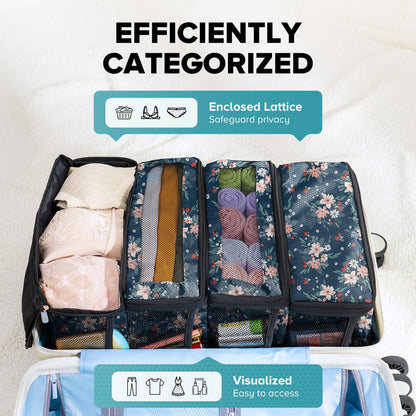 Suitcase Organizer, Hanging Travel Luggage Organizer Shelves Carry on Bag