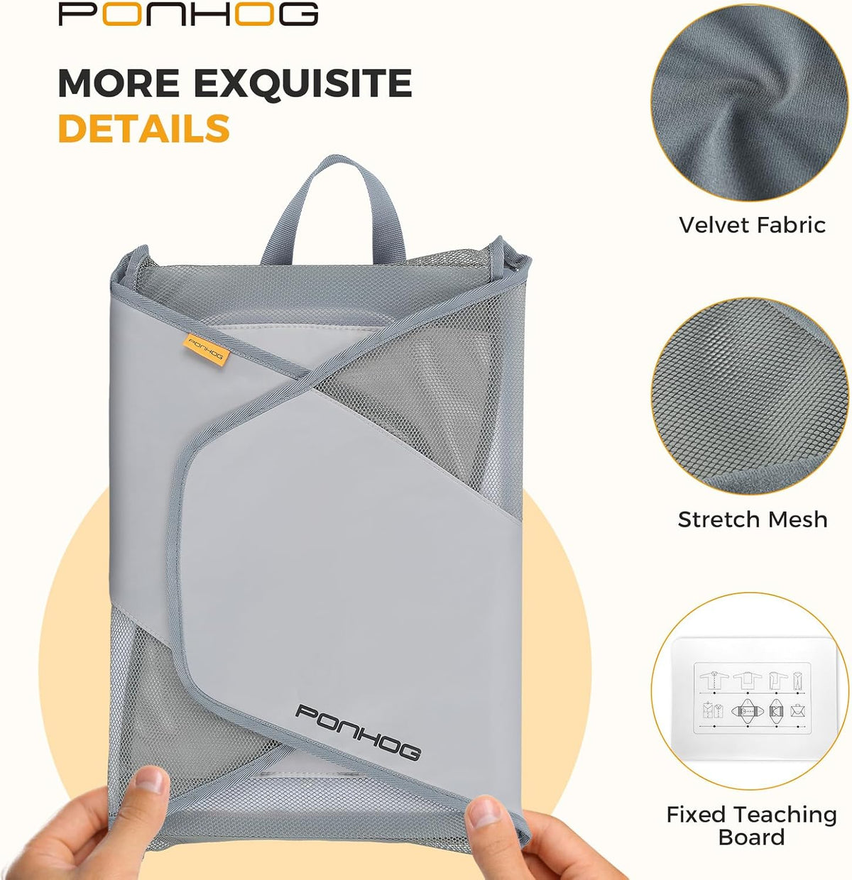 Garment Folder for Travel Grey