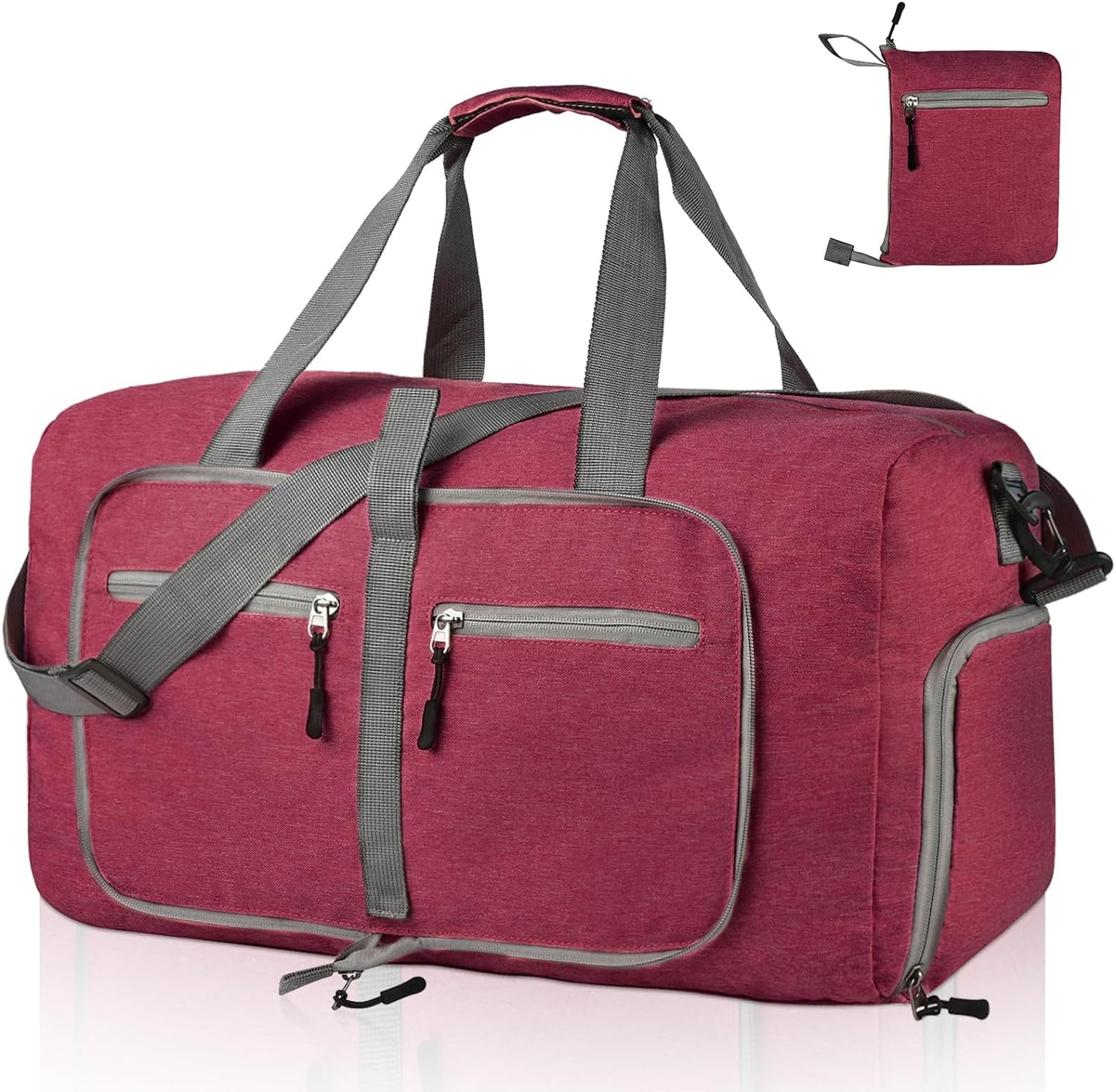 40L Foldable Duffle Bag, Travel & Weekender, Overnight, Gym