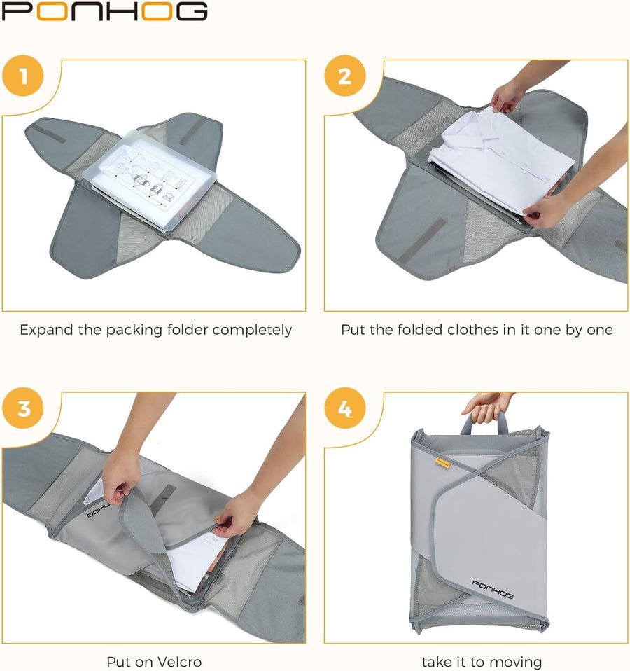 Garment Folder for Travel Grey