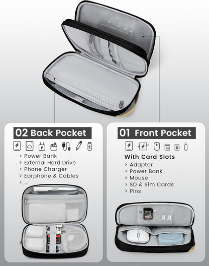Kelvoi travel cord organizer, cable organizer for electronic accessories