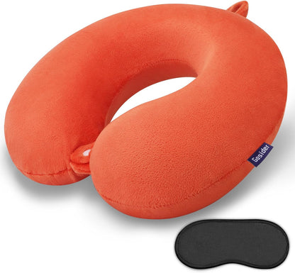 Memory Foam Neck Pillow, Travel Neck Pillow, Beige