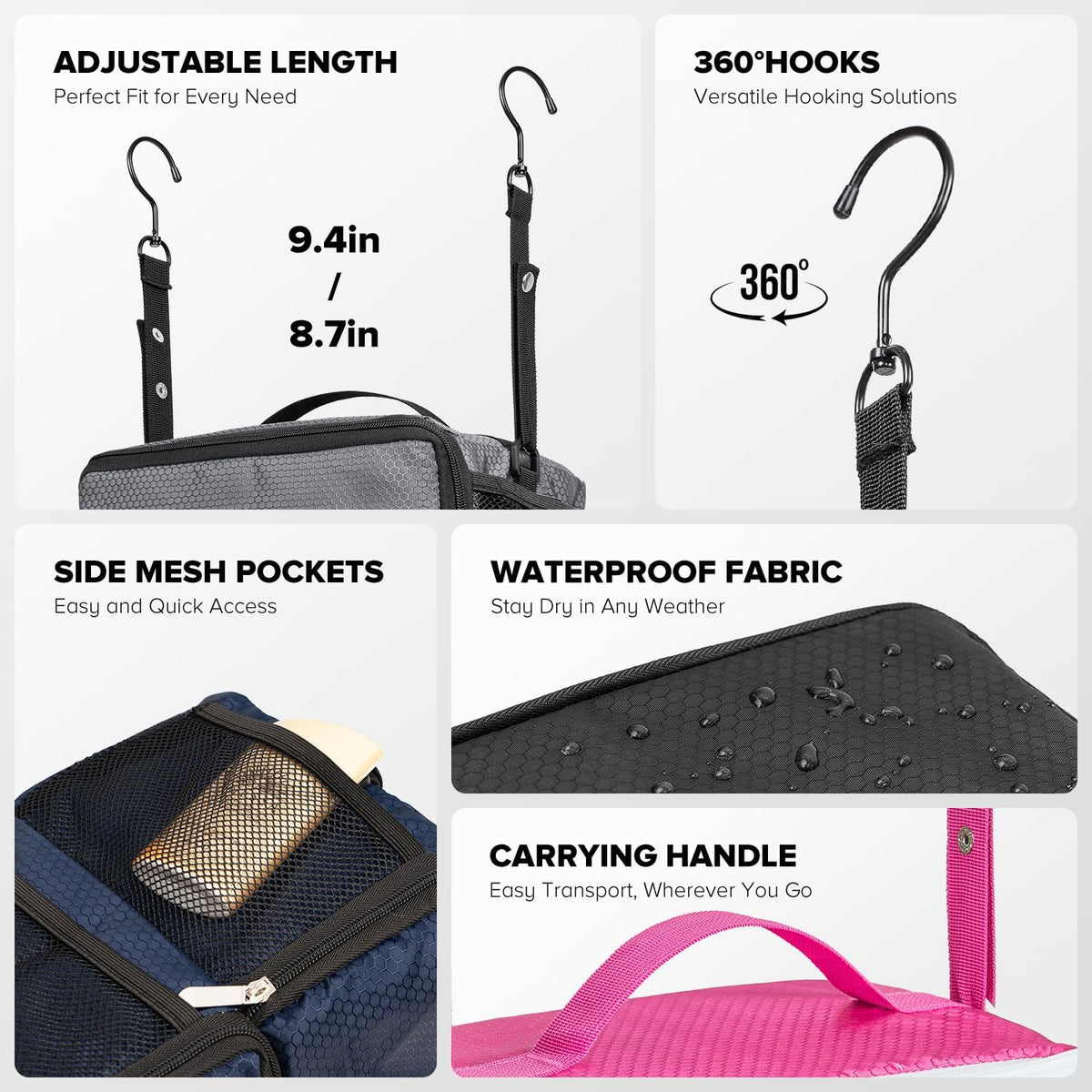 Suitcase Organizer, Hanging Travel Luggage Organizer Shelves Carry on Bag