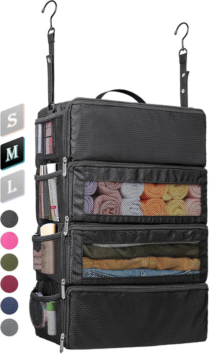 Suitcase Organizer, Hanging Travel Luggage Organizer Shelves Carry on Bag