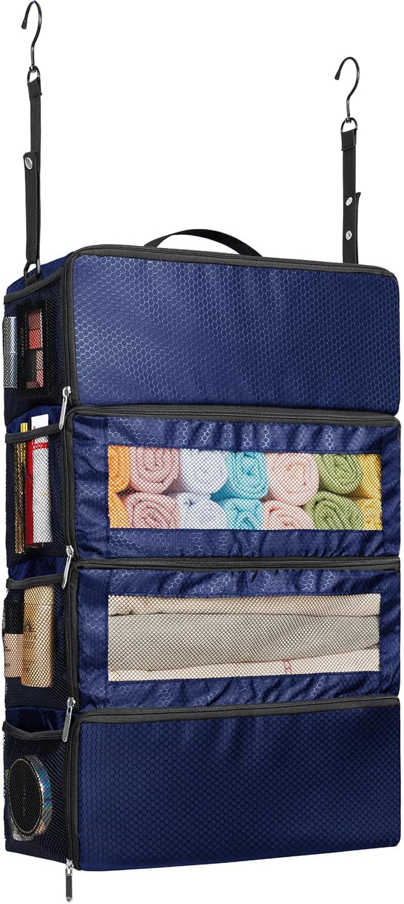Suitcase Organizer, Hanging Travel Luggage Organizer Shelves Carry on Bag