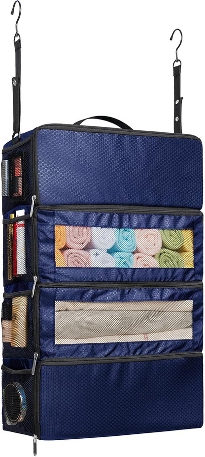 Suitcase Organizer, Hanging Travel Luggage Organizer Shelves Carry on Bag