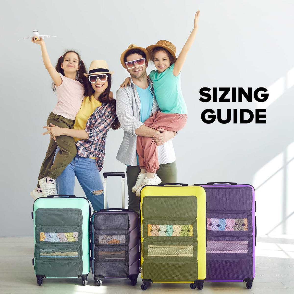 Suitcase Organizer, Hanging Travel Luggage Organizer Shelves Carry on Bag