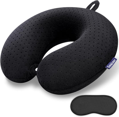 Memory Foam Neck Pillow, Travel Neck Pillow, Beige