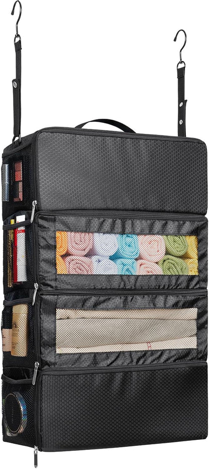 Suitcase Organizer, Hanging Travel Luggage Organizer Shelves Carry on Bag
