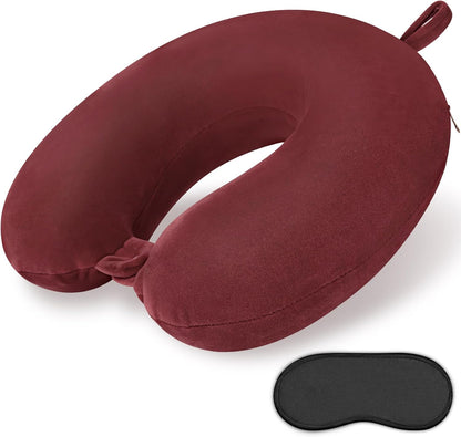 Memory Foam Neck Pillow, Travel Neck Pillow, Beige