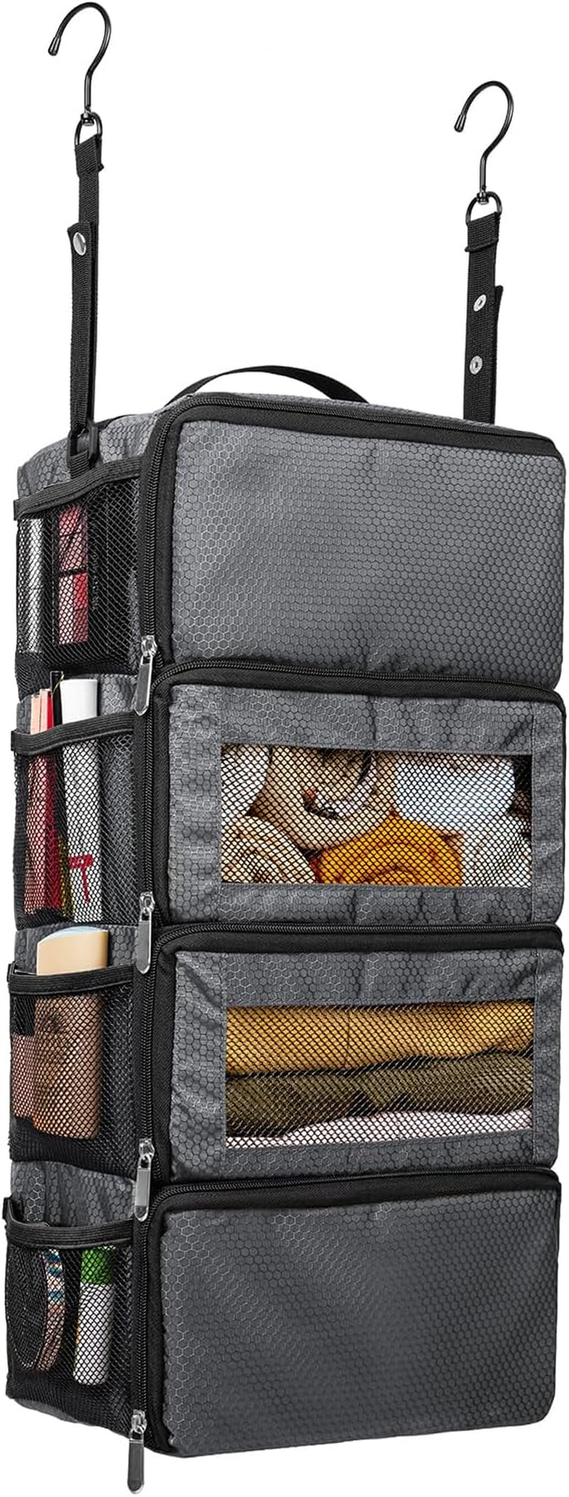Suitcase Organizer, Hanging Travel Luggage Organizer Shelves Carry on Bag