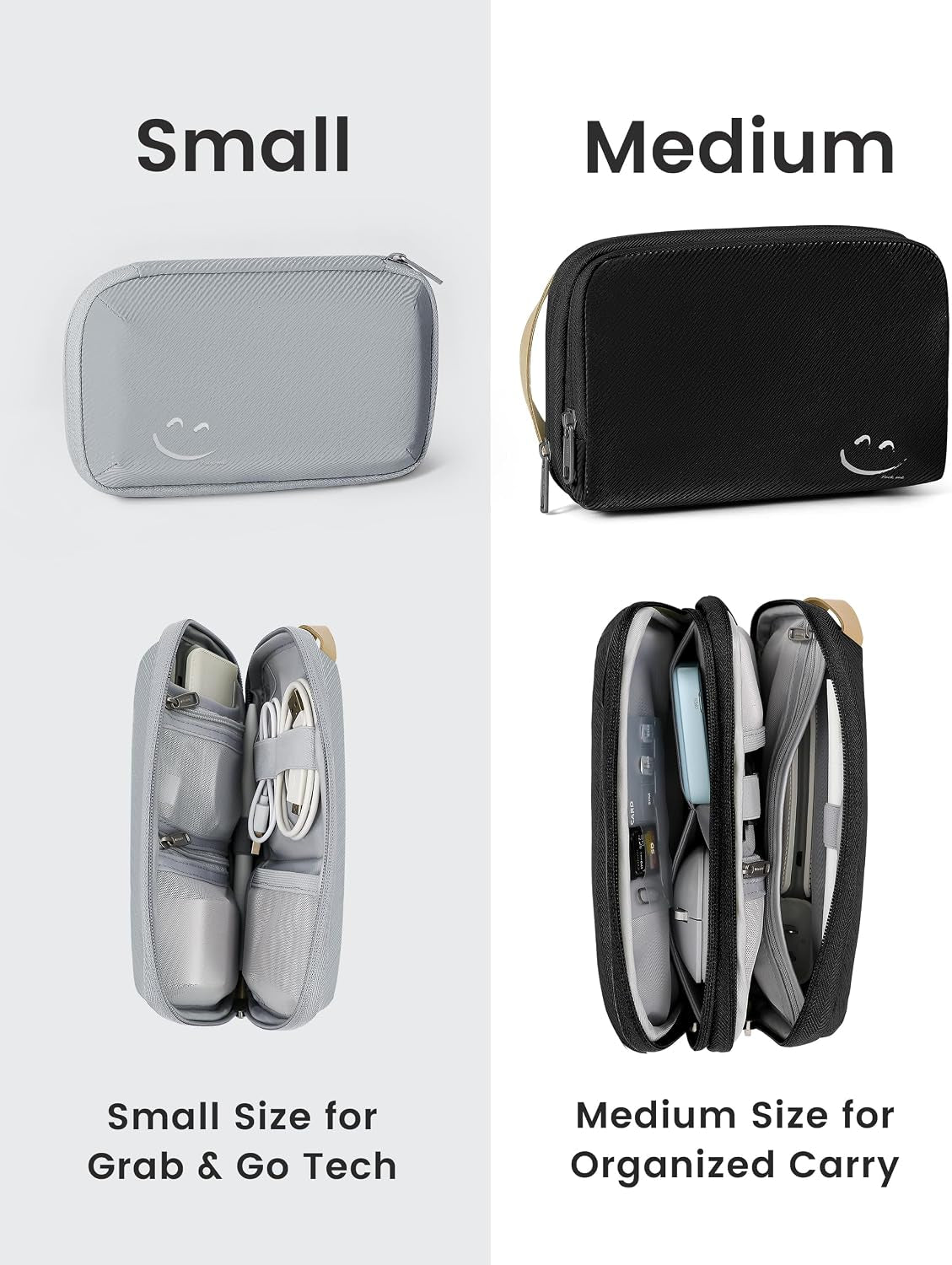 Kelvoi travel cord organizer, cable organizer for electronic accessories