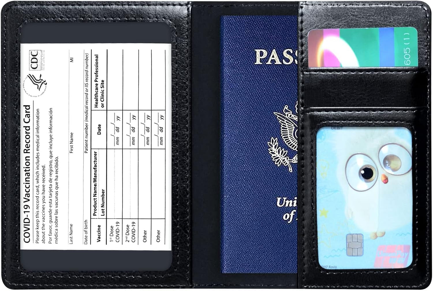 Genuine Leather Passport Holder, RFID Blocking Travel Wallet