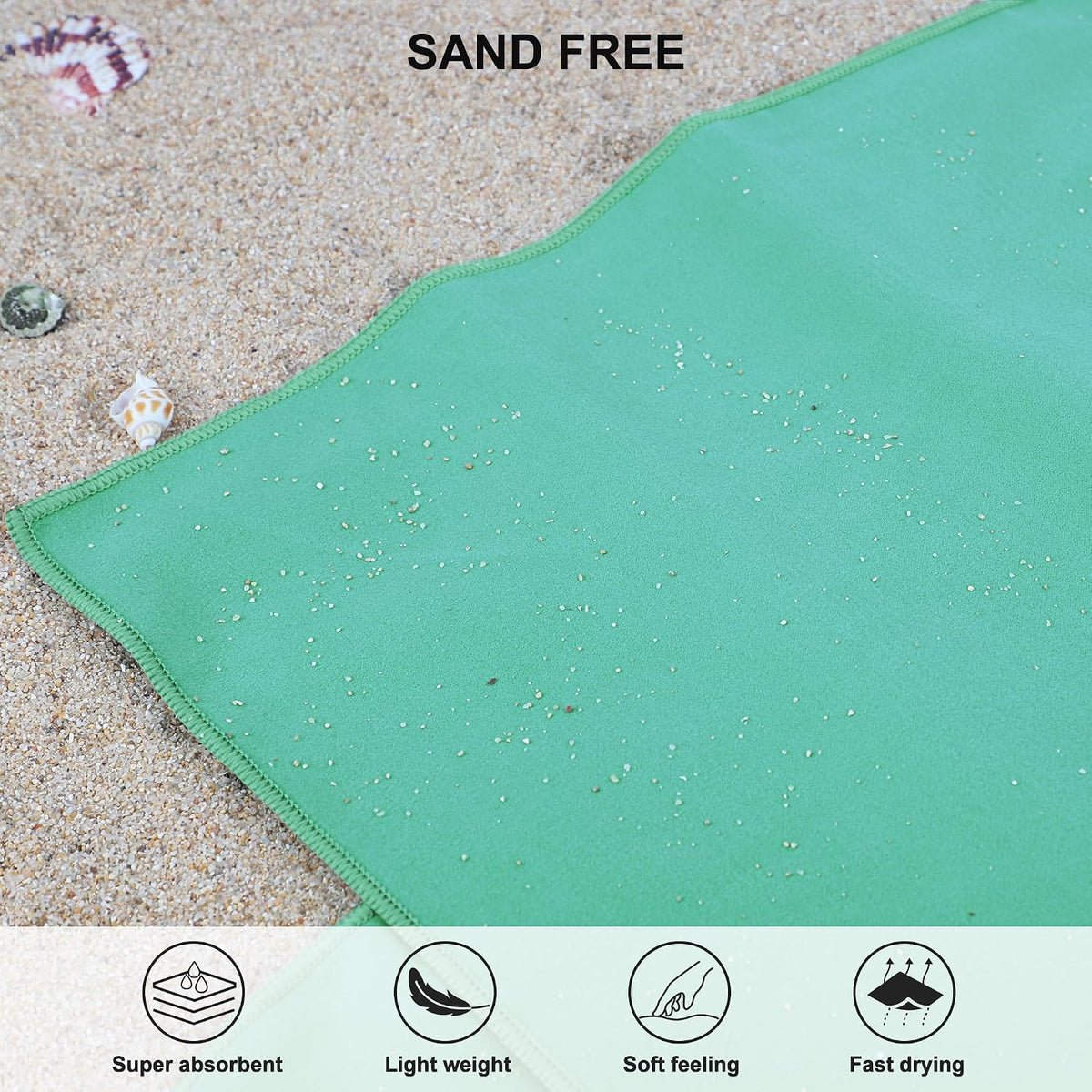 Microfiber Towel Quick Dry Camping & Travel & Gym Towel. Compact
