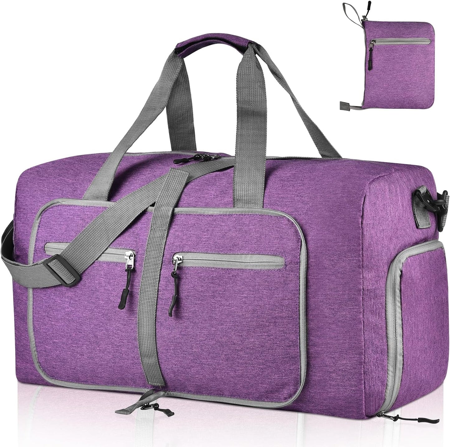 40L Foldable Duffle Bag, Travel & Weekender, Overnight, Gym