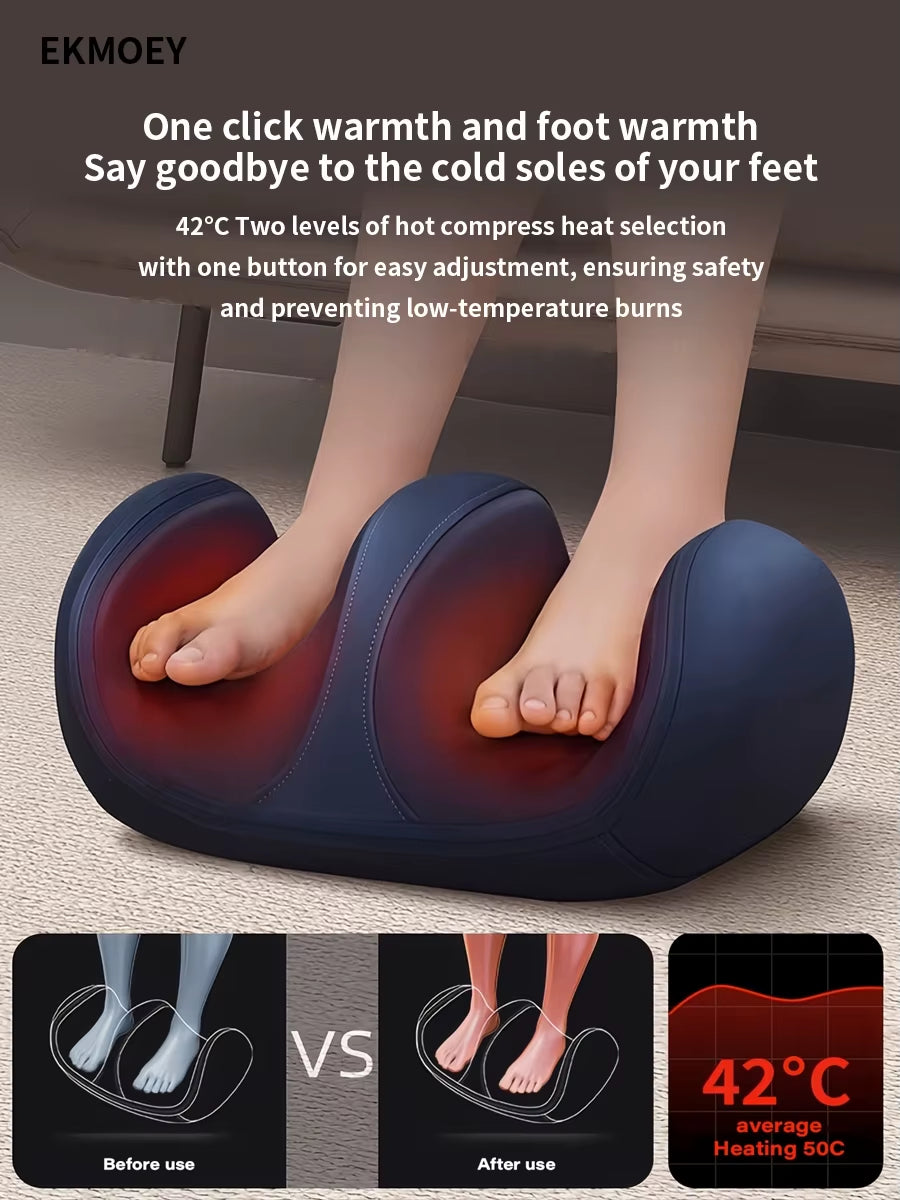 Foot Massager Machine with Heat,3 Adjustable Modes, Shiatsu Feet and Leg Massager,Kneading Rolling for Foot,Calf,Ankle,Leg,Plantar, Massage Gift for Mom/Dad/Women/Men (With Remote Control)