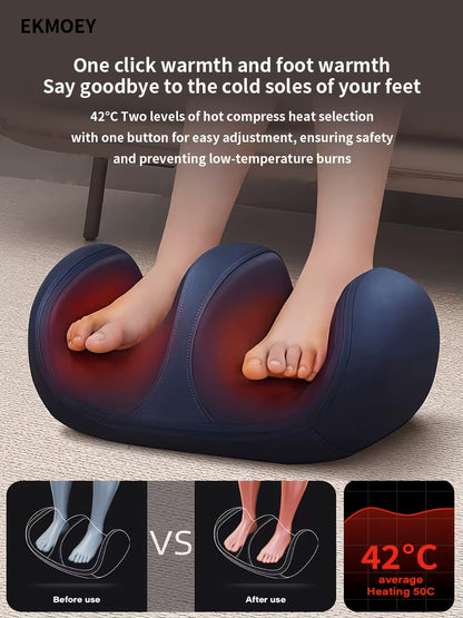 Foot Massager Machine with Heat,3 Adjustable Modes, Shiatsu Feet and Leg Massager,Kneading Rolling for Foot,Calf,Ankle,Leg,Plantar, Massage Gift for Mom/Dad/Women/Men (With Remote Control)