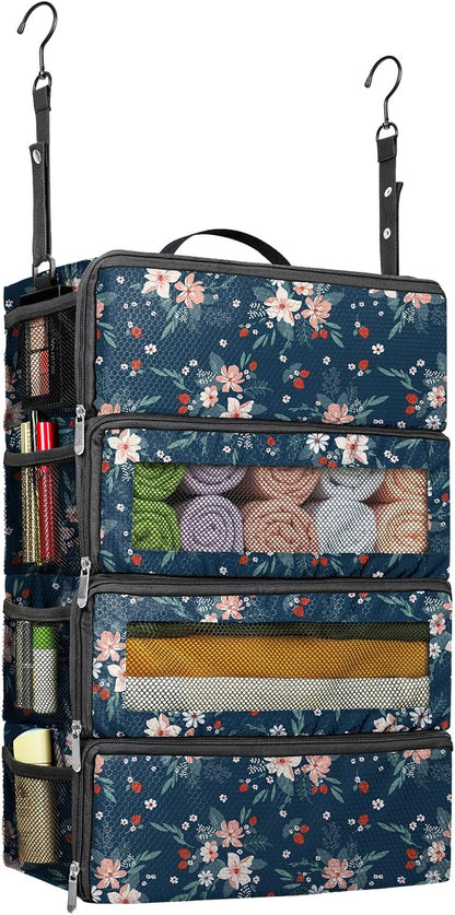 Suitcase Organizer, Hanging Travel Luggage Organizer Shelves Carry on Bag