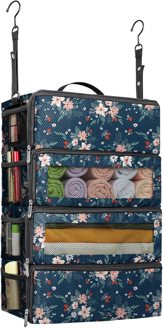 Suitcase Organizer, Hanging Travel Luggage Organizer Shelves Carry on Bag