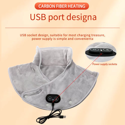 Electric Heating Shoulder Neck Pad Massager USB Cervical Brace Wrap Thermal Compress Relieve Pain Fatigue Warm Back Brace Tool