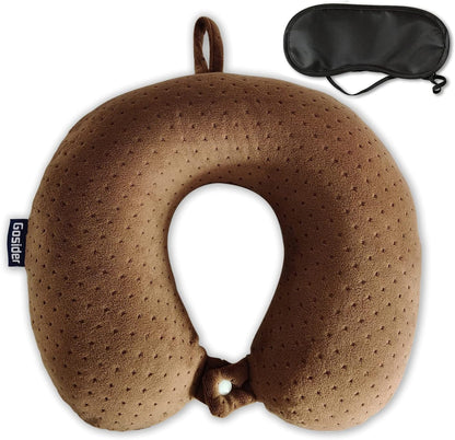 Memory Foam Neck Pillow, Travel Neck Pillow, Beige