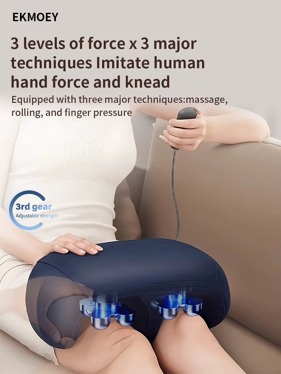 Foot Massager Machine with Heat,3 Adjustable Modes, Shiatsu Feet and Leg Massager,Kneading Rolling for Foot,Calf,Ankle,Leg,Plantar, Massage Gift for Mom/Dad/Women/Men (With Remote Control)