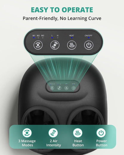 Foot Massager Machine with Heat, 2026 Deep Kneading & Rolling, Shiatsu Foot Massager for Pain Relief, Tired Feet & Plantar Fasciitis