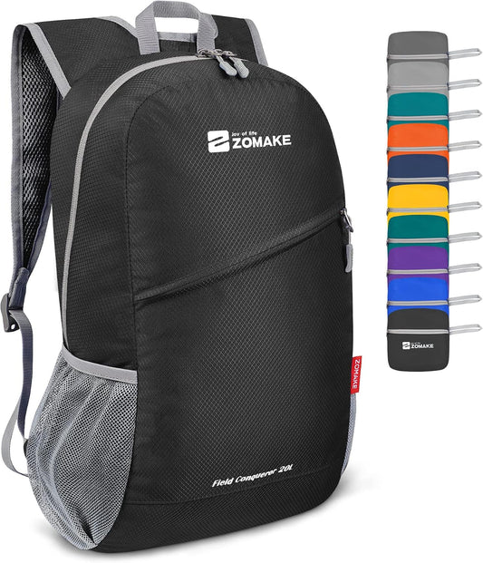 Packable backpack folded