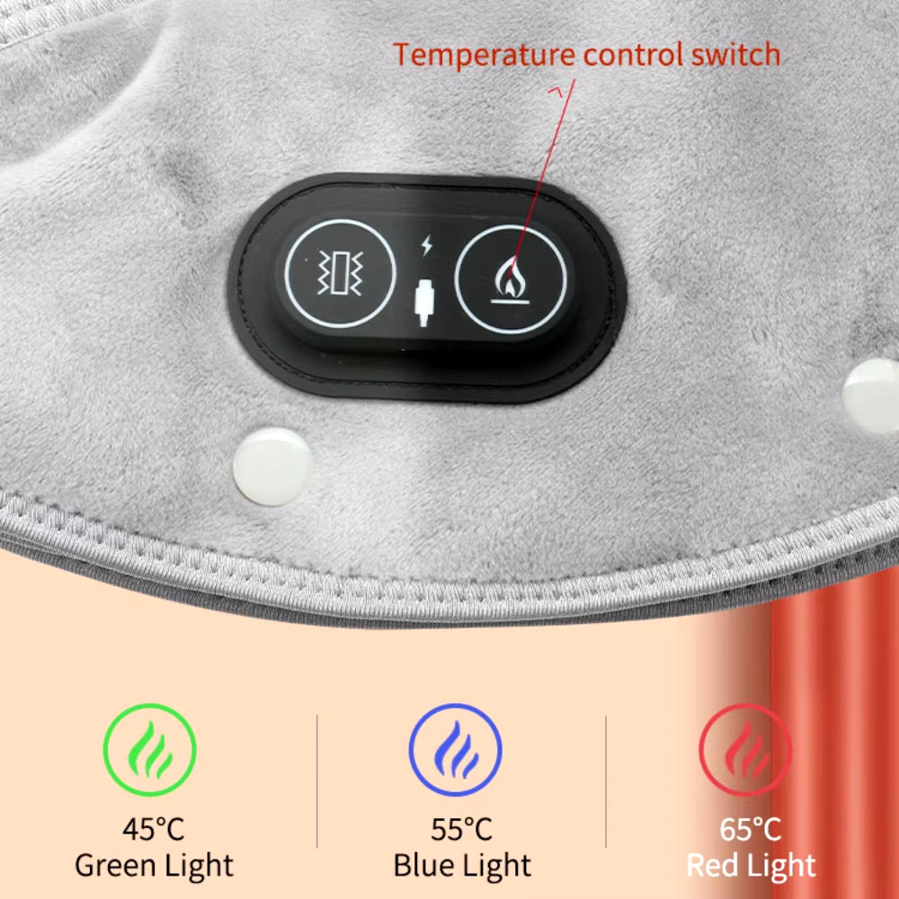 Electric Heating Shoulder Neck Pad Massager USB Cervical Brace Wrap Thermal Compress Relieve Pain Fatigue Warm Back Brace Tool