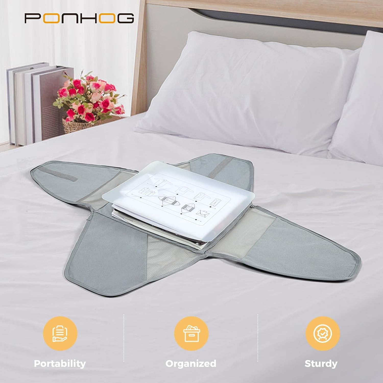Garment Folder for Travel Grey