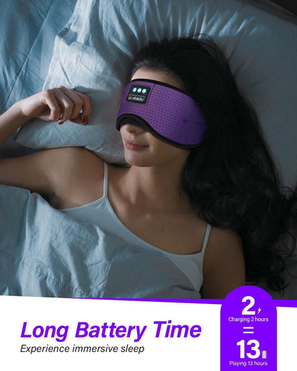Sleep Headphones, White Noise Bluetooth Sleep Mask 3D Breathable Wireless Eye Mask for Timing, Sleep Mask with Bluetooth Headphones for Side Sleepers Travel Yoga, Cool Gadgets for Women Men
