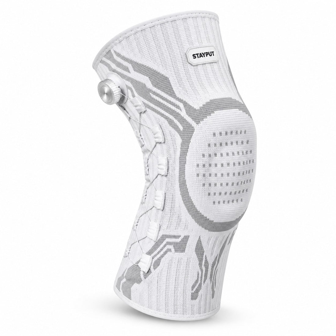 StayPut Dial knee brace in White