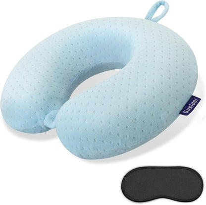 Memory Foam Neck Pillow, Travel Neck Pillow, Beige