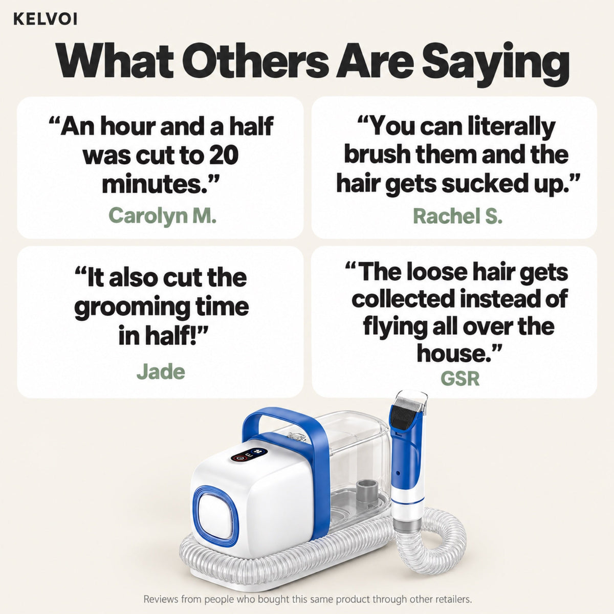 What others are saying about the pet grooming vacuum kit