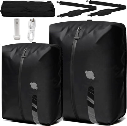 Kelvoi CinchVault 2.0 vacuum compression bag set with pump and straps